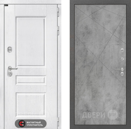 Входная металлическая Дверь Лабиринт (LABIRINT) Versal 24 Бетон светлый в Электрогорске