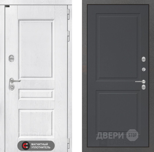 Входная металлическая Дверь Лабиринт (LABIRINT) Versal 11 Графит софт в Электрогорске