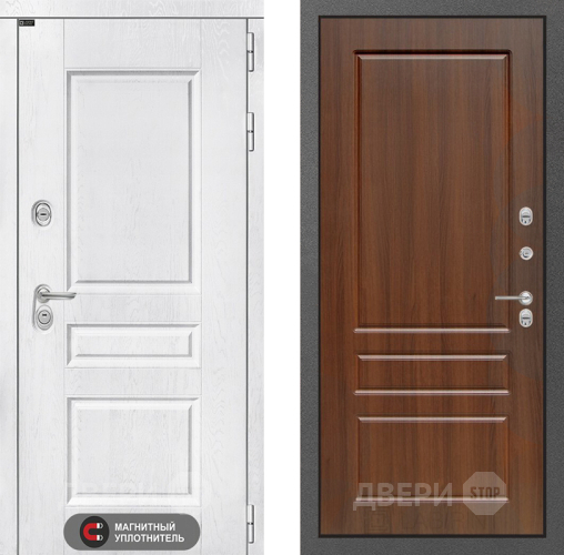 Входная металлическая Дверь Лабиринт (LABIRINT) Versal 03 Орех бренди в Электрогорске