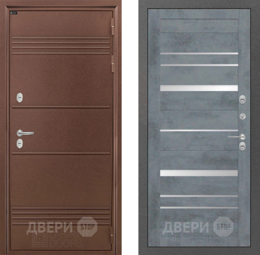Входная металлическая Дверь Лабиринт (LABIRINT) Термо Лайт 20 Бетон темный в Электрогорске