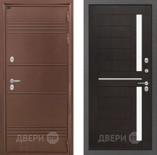Входная металлическая Дверь Лабиринт (LABIRINT) Термо Лайт 02 Венге в Электрогорске