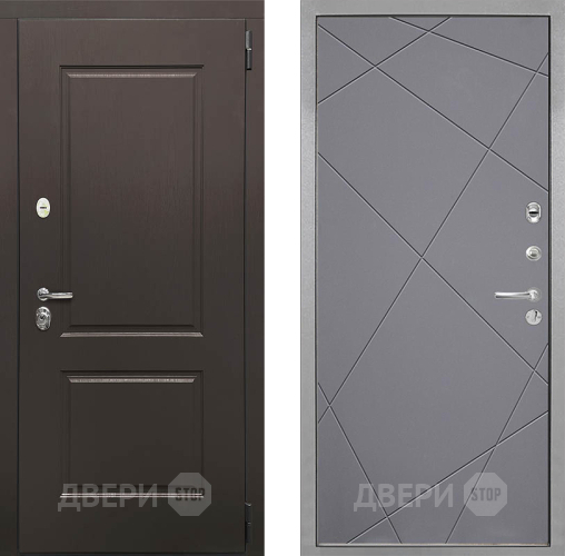 Входная металлическая Дверь Интекрон (INTECRON) Кампо Лучи-М Графит софт в Электрогорске