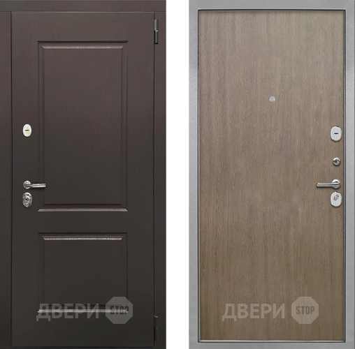 Входная металлическая Дверь Интекрон (INTECRON) Кампо Гладкая шпон Венге коричневый в Электрогорске