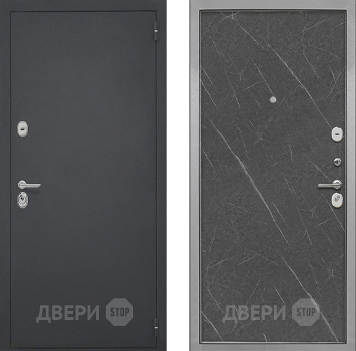 Входная металлическая Дверь Интекрон (INTECRON) Гектор Гладкая Гранит лава оникс в Электрогорске