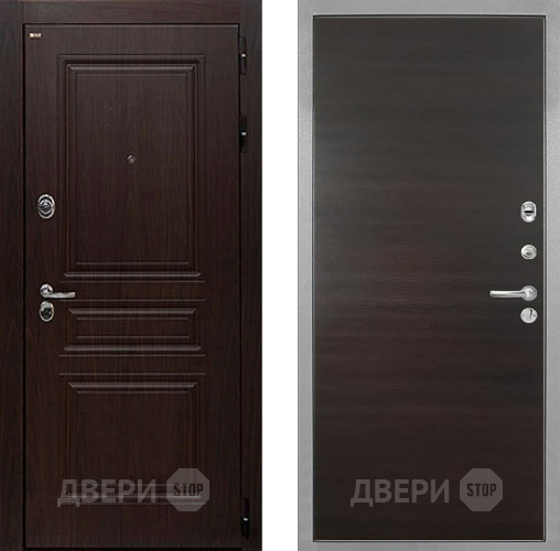 Входная металлическая Дверь Интекрон (INTECRON) Брайтон Тиковое Дерево Гладкая Эковенге поперечный в Электрогорске