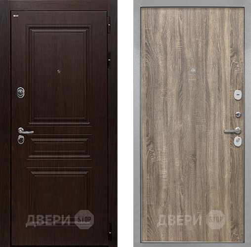 Входная металлическая Дверь Интекрон (INTECRON) Брайтон Тиковое Дерево Гладкая Дуб турин в Электрогорске