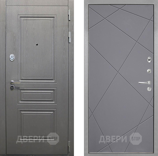 Входная металлическая Дверь Интекрон (INTECRON) Брайтон Графит Лучи-М Графит софт в Электрогорске