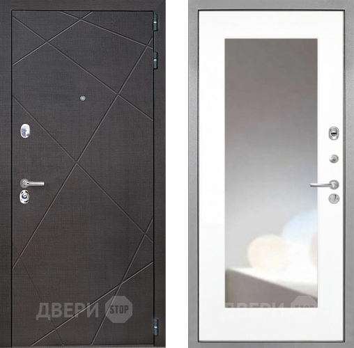 Дверь Интекрон (INTECRON) Сенатор Лучи ФЛЗ-120-М Зеркало Белый матовый в Электрогорске