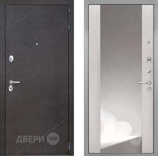 Входная металлическая Дверь Интекрон (INTECRON) Сенатор Лучи ФЛЗ-516 Зеркало Сосна белая в Электрогорске