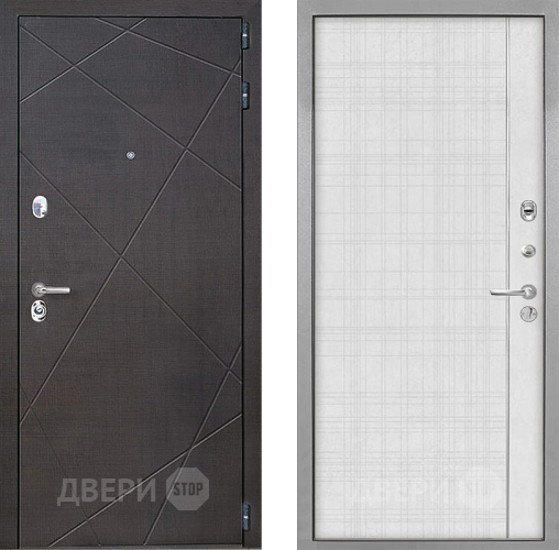 Входная металлическая Дверь Интекрон (INTECRON) Сенатор Лучи В-07 с молдингом Лофт белый в Электрогорске