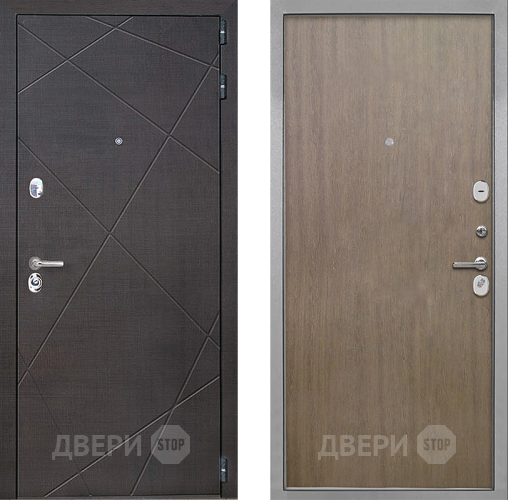 Входная металлическая Дверь Интекрон (INTECRON) Сенатор Лучи Гладкая шпон Венге коричневый в Электрогорске