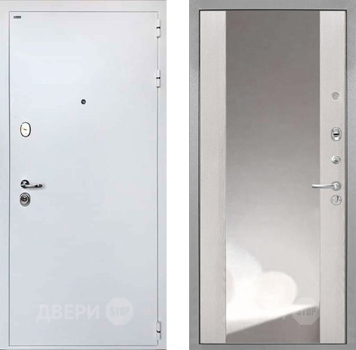 Дверь Интекрон (INTECRON) Колизей White ФЛЗ-516 Зеркало Сосна белая в Электрогорске