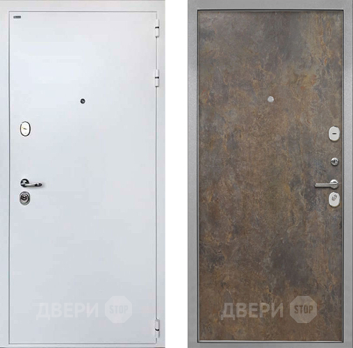 Входная металлическая Дверь Интекрон (INTECRON) Колизей White Гладкая Гранж в Электрогорске
