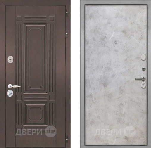 Входная металлическая Дверь Интекрон (INTECRON) Италия Гладкая Мрамор светлый в Электрогорске