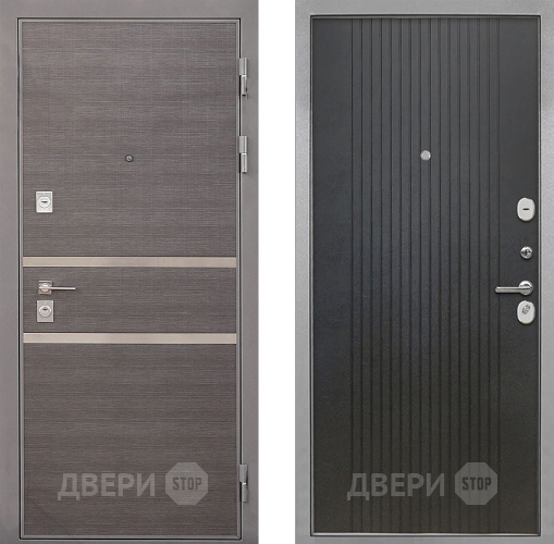 Дверь Интекрон (INTECRON) Неаполь ФЛ-295 Лофт черный в Электрогорске