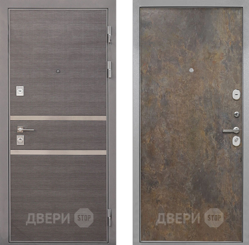 Входная металлическая Дверь Интекрон (INTECRON) Неаполь Гладкая Гранж в Электрогорске