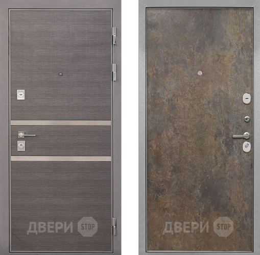 Входная металлическая Дверь Интекрон (INTECRON) Неаполь Гладкая Гранж в Электрогорске