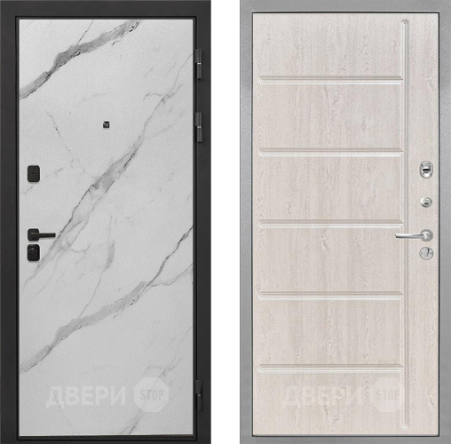 Дверь Интекрон (INTECRON) Профит Black Мрамор Арктик ФЛ-102 Сосна белая в Электрогорске