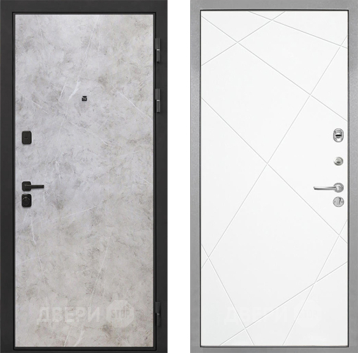 Входная металлическая Дверь Интекрон (INTECRON) Профит Black Мрамор Светлый Лучи-М Софт милк в Электрогорске