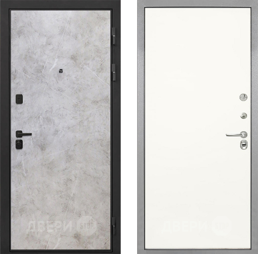 Дверь Интекрон (INTECRON) Профит Black Мрамор Светлый Гладкая Слоновая кость в Электрогорске