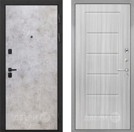 Входная металлическая Дверь Интекрон (INTECRON) Профит Black Мрамор Светлый ФЛ-39 Сандал белый в Электрогорске