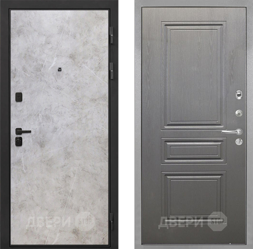 Входная металлическая Дверь Интекрон (INTECRON) Профит Black Мрамор Светлый ФЛ-243 Графит вуд дуб в Электрогорске