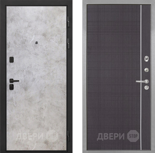 Входная металлическая Дверь Интекрон (INTECRON) Профит Black Мрамор Светлый В-07 с молдингом Венге в Электрогорске