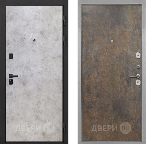 Дверь Интекрон (INTECRON) Профит Black Мрамор Светлый Гладкая Гранж в Электрогорске