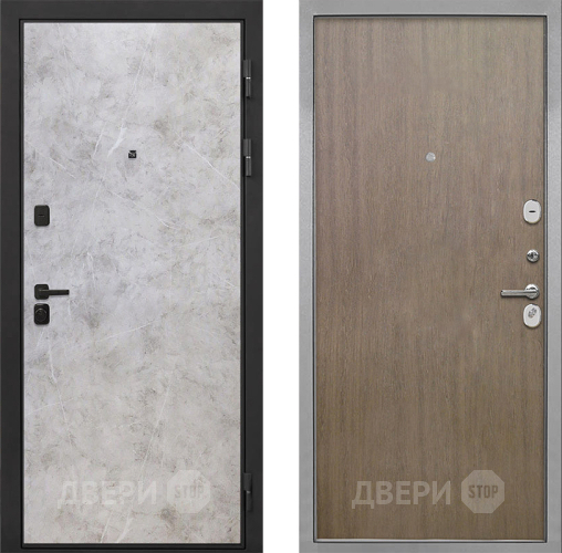 Входная металлическая Дверь Интекрон (INTECRON) Профит Black Мрамор Светлый Гладкая шпон Венге коричневый в Электрогорске