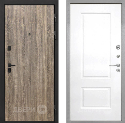 Входная металлическая Дверь Интекрон (INTECRON) Профит Black Дуб Турин Альба Роял Вуд белый в Электрогорске