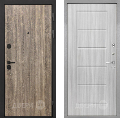 Входная металлическая Дверь Интекрон (INTECRON) Профит Black Дуб Турин ФЛ-39 Сандал белый в Электрогорске