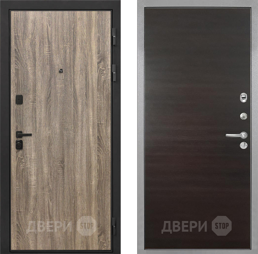 Дверь Интекрон (INTECRON) Профит Black Дуб Турин Гладкая Эковенге поперечный в Электрогорске