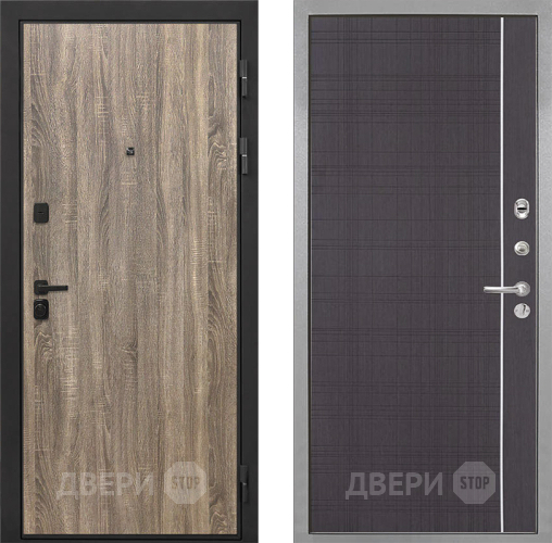 Входная металлическая Дверь Интекрон (INTECRON) Профит Black Дуб Турин В-07 с молдингом Венге в Электрогорске