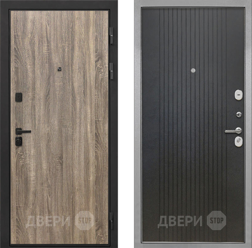 Входная металлическая Дверь Интекрон (INTECRON) Профит Black Дуб Турин ФЛ-295 Лофт черный в Электрогорске