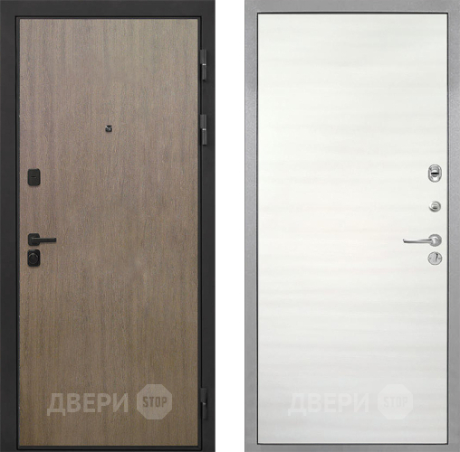Входная металлическая Дверь Интекрон (INTECRON) Профит Black Венге Коричневый Гладкая Дуб сильвер поперечный в Электрогорске
