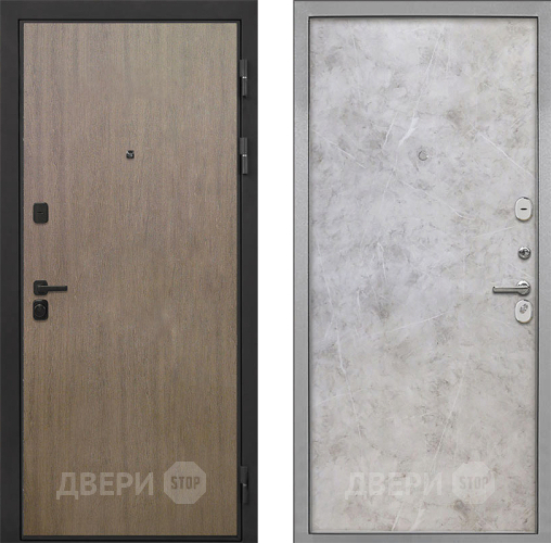 Входная металлическая Дверь Интекрон (INTECRON) Профит Black Венге Коричневый Гладкая Мрамор светлый в Электрогорске