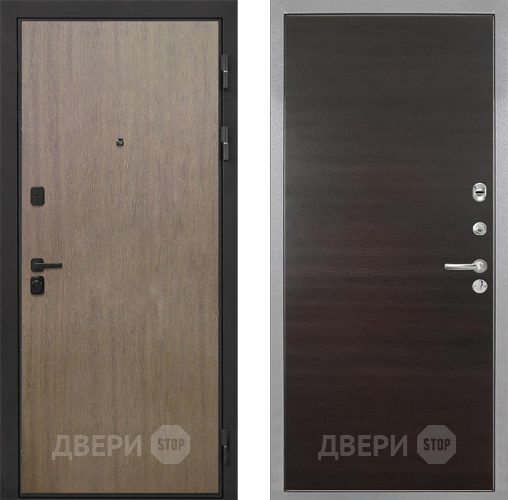 Входная металлическая Дверь Интекрон (INTECRON) Профит Black Венге Коричневый Гладкая Эковенге поперечный в Электрогорске