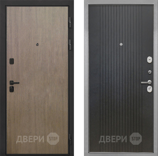 Входная металлическая Дверь Интекрон (INTECRON) Профит Black Венге Коричневый ФЛ-295 Лофт черный в Электрогорске