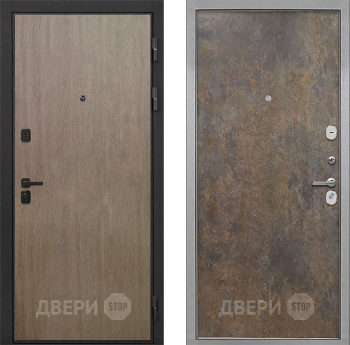 Входная металлическая Дверь Интекрон (INTECRON) Профит Black Венге Коричневый Гладкая Гранж в Электрогорске