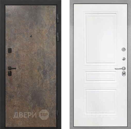 Дверь Интекрон (INTECRON) Профит Black Гранж ФЛ-243 Белый матовый в Электрогорске