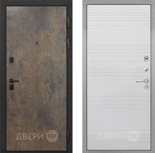 Дверь Интекрон (INTECRON) Профит Black Гранж ФЛ-316 Белый ясень в Электрогорске