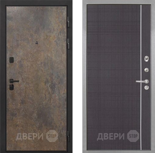 Входная металлическая Дверь Интекрон (INTECRON) Профит Black Гранж В-07 с молдингом Венге в Электрогорске