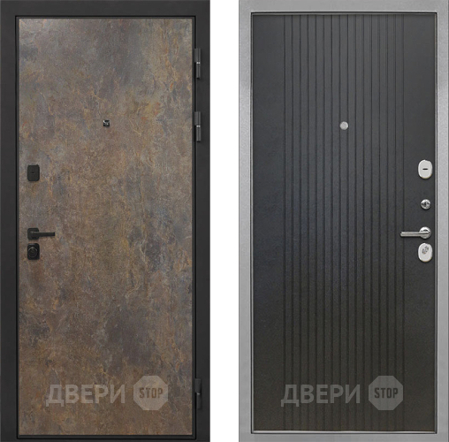 Дверь Интекрон (INTECRON) Профит Black Гранж ФЛ-295 Лофт черный в Электрогорске