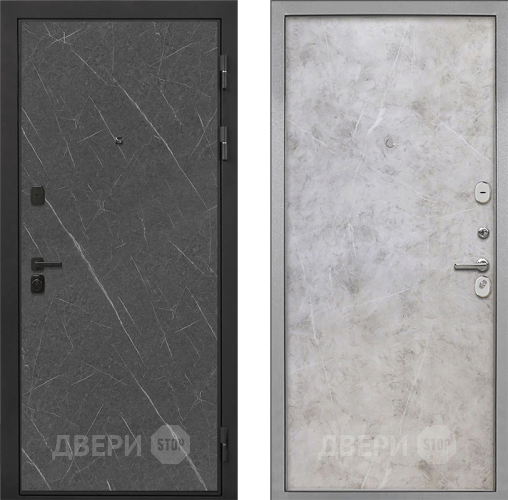 Входная металлическая Дверь Интекрон (INTECRON) Профит Black Гранит Лава Оникс Гладкая Мрамор светлый в Электрогорске