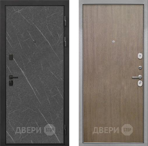 Входная металлическая Дверь Интекрон (INTECRON) Профит Black Гранит Лава Оникс Гладкая шпон Венге коричневый в Электрогорске