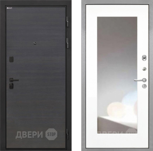 Дверь Интекрон (INTECRON) Профит Black Эковенге ФЛЗ-120-М Зеркало Белый матовый в Электрогорске