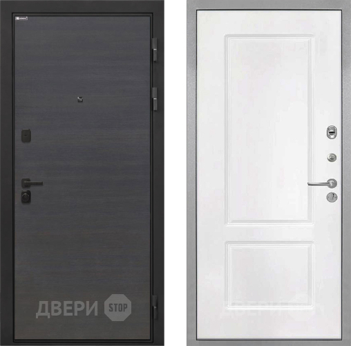Входная металлическая Дверь Интекрон (INTECRON) Профит Black Эковенге КВ-2 Белый матовый в Электрогорске