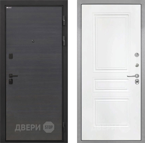 Входная металлическая Дверь Интекрон (INTECRON) Профит Black Эковенге ФЛ-243 Белый матовый в Электрогорске