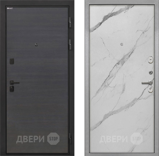 Дверь Интекрон (INTECRON) Профит Black Эковенге Гладкая Мрамор натуральный арктик в Электрогорске