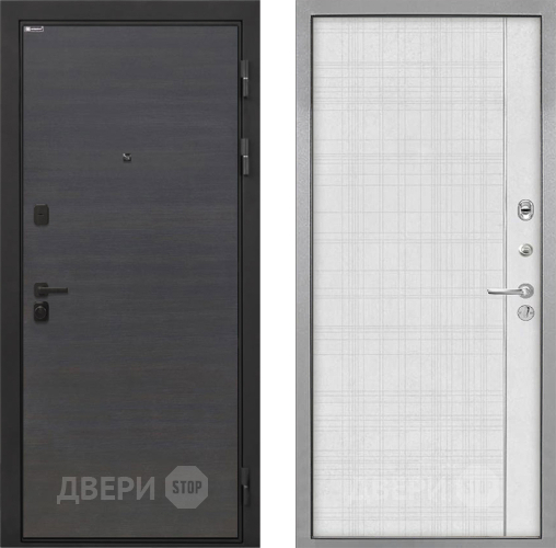 Входная металлическая Дверь Интекрон (INTECRON) Профит Black Эковенге В-07 с молдингом Лофт белый в Электрогорске